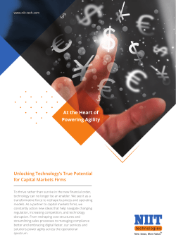 Unlocking Technology`s True Potential for Capital Markets Firms