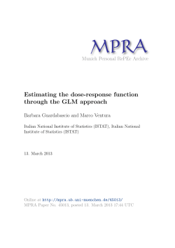 Estimating the dose-response function through the GLM approach