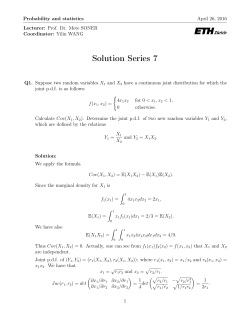 Solution Series 7 - D-MATH