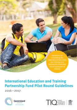 IET Partnership Fund Pilot Round Guidelines 2016-2017