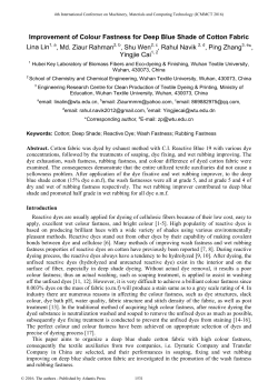 Improvement of Colour Fastness for Deep Blue