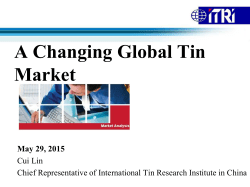 ITRI, CNIA China`s tin concentrate output