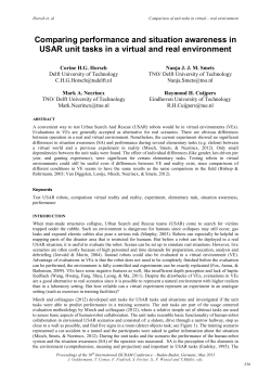 Comparing performance and situation awareness in USAR unit