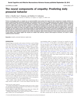 The neural components of empathy: Predicting daily prosocial