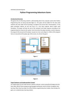Python Programming Adventure Game