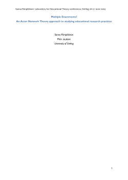 Multiple Enactments? An Actor Network Theory approach
