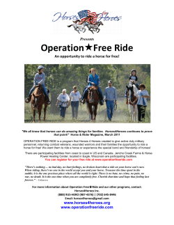 Operation  Free Ride - Horse Power Healing Center