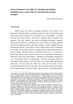 public hearings in the ambit of the brazilian federal supreme court