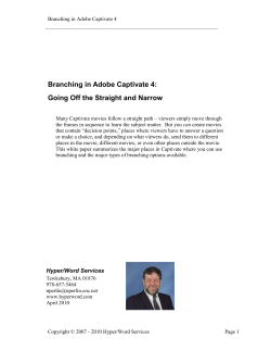 Branching in Adobe Captivate 4