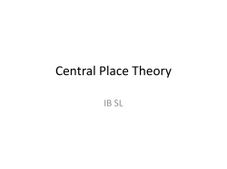 Central Place Theory - Geog