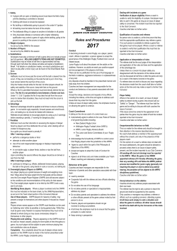 Rules and Procedures - Wellington Rugby Football Union