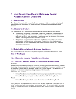 1 Use Cases: Healthcare