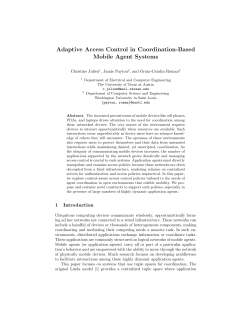 Adaptive Access Control in Coordination