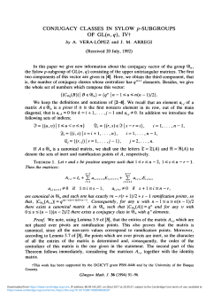 Conjugacy classes in sylow p
