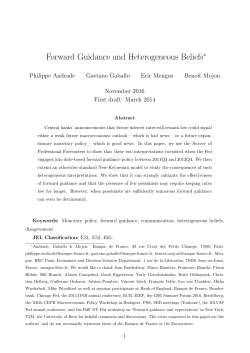 Forward Guidance and Heterogeneous Beliefs