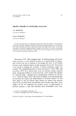 GRAPH THEORY IN NETWORK ANALYSIS - Deep Blue