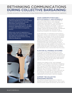 Rethinking Communications During Collective Bargaining