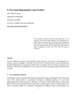 Is Non-visual Diagrammatic Logic Possible?