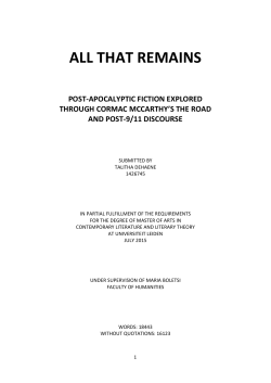 chapter 2: post-apocalyptic genre after 9/11