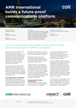 AMR case study0.4 Mb pdf - Colt Technology Services
