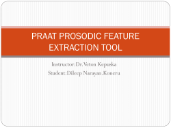 praat prosodic feature extraction tool