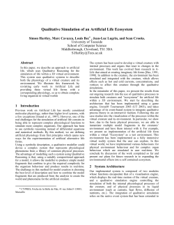 Qualitative Simulation of an Artificial Life Ecosystem