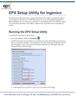EPX Setup Utility for Ingenico