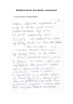 Hitelderivat&iacute;v&aacute;k: Keresked&eacute;s a kock&aacute;zattal