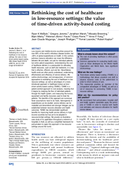Rethinking the cost of healthcare in low