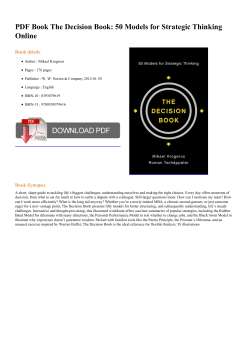 PDF Book The Decision Book: 50 Models for