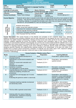 Materials Development in Language Teaching