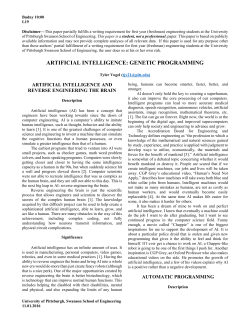 artificial intelligence: genetic programming