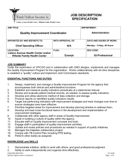 Quality Improvement - MidWest Clinicians` Network