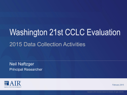 Washington 21st CCLC Evaluation