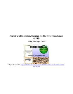 Carnival of Evolution, Number 46: The Tree