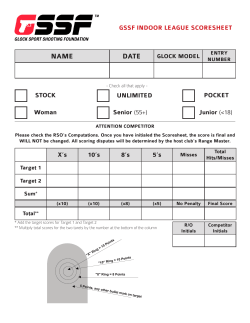 GSSF League Score Sheet