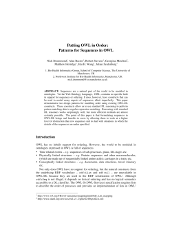 Putting OWL in Order: Patterns for Sequences in OWL