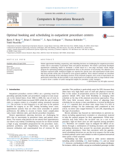Optimal booking and scheduling in outpatient