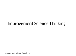 Improvement Science Thinking and Driver Diagram