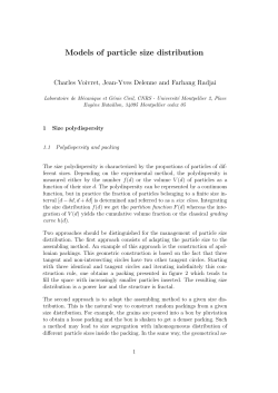 Models of particle size distribution - cgp