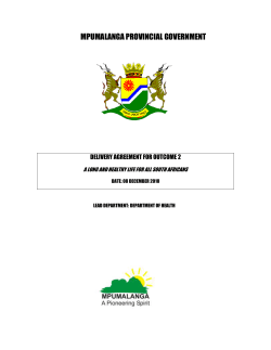 A long and health life for all South Africans