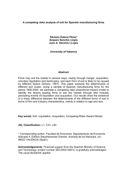 A competing risks analysis of exit for Spanish manufacturing firms