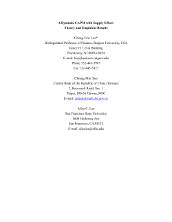 A Dynamic CAPM with Disequilibrium adjustment Process