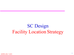 Facility Location Decisions - The University of Texas at Dallas
