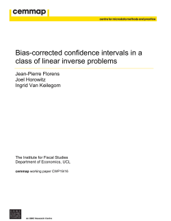 Bias-corrected confidence intervals in a class of linear inverse