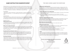GAME INSTRUCTION RAINDROPCHESS&reg;