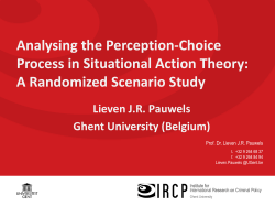 Analysing the Perception-Choice Process in Situational Action