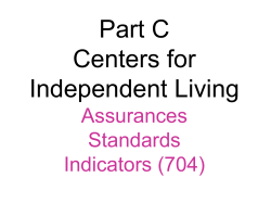Part C Centers for Independent Living Assurances Standards