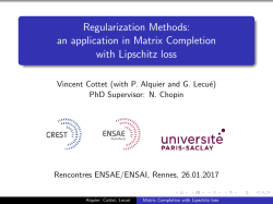 an application in Matrix Completion with Lipschitz loss