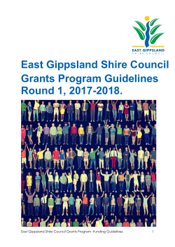EGSC Grants Program Guidelines 2016 - 2017